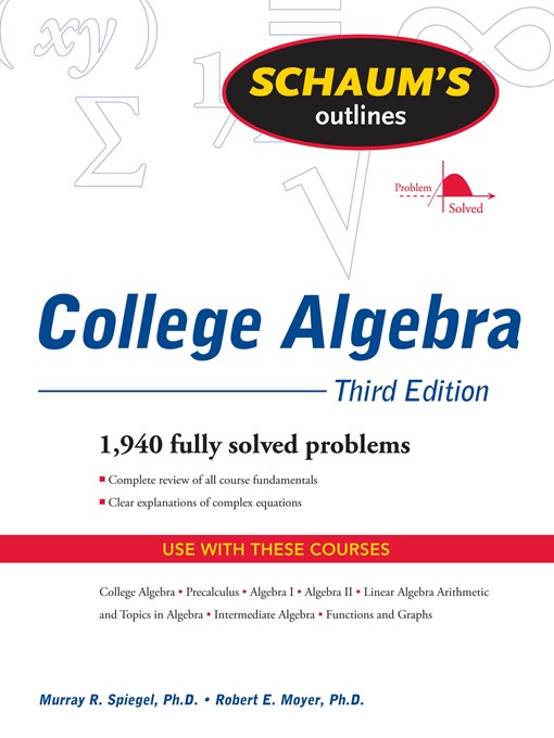 Title details for College Algebra by Murray Spiegel - Available